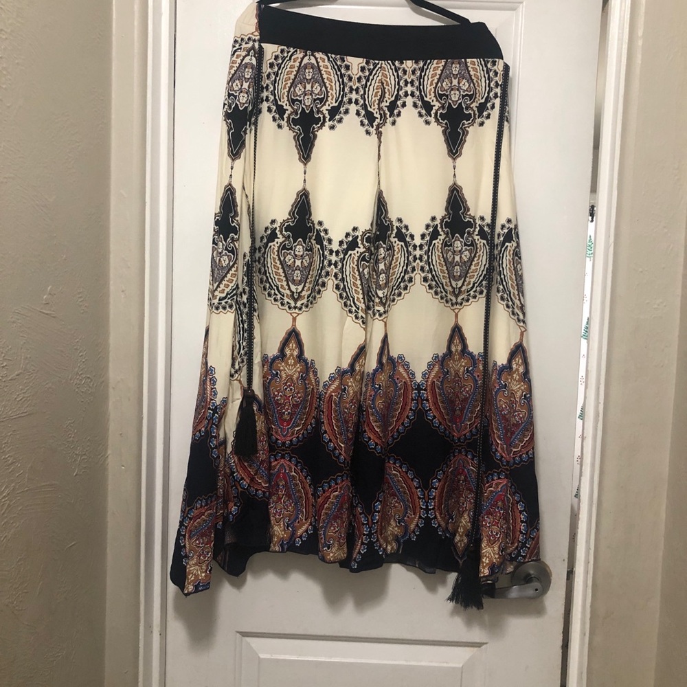 Women's Wide-Leg Printed Palazzo Pants - Black & WhiteXS - Picture 2 of 11